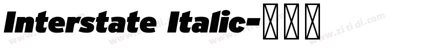 Interstate Italic字体转换